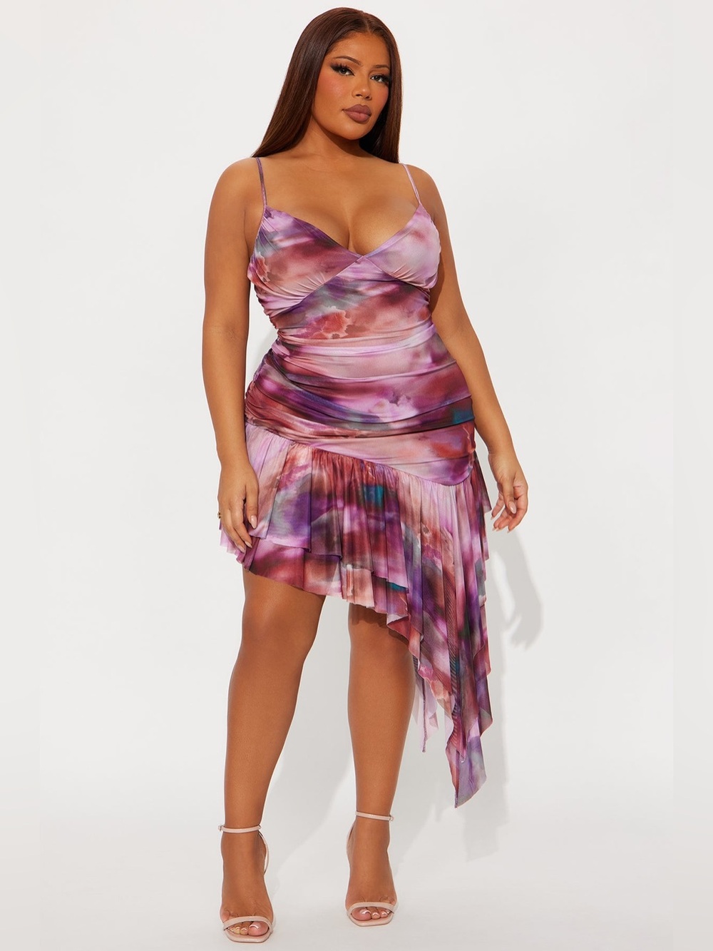 Fashion Nova Sugar and Spice Asymmetrical Midi Dress Size 2X